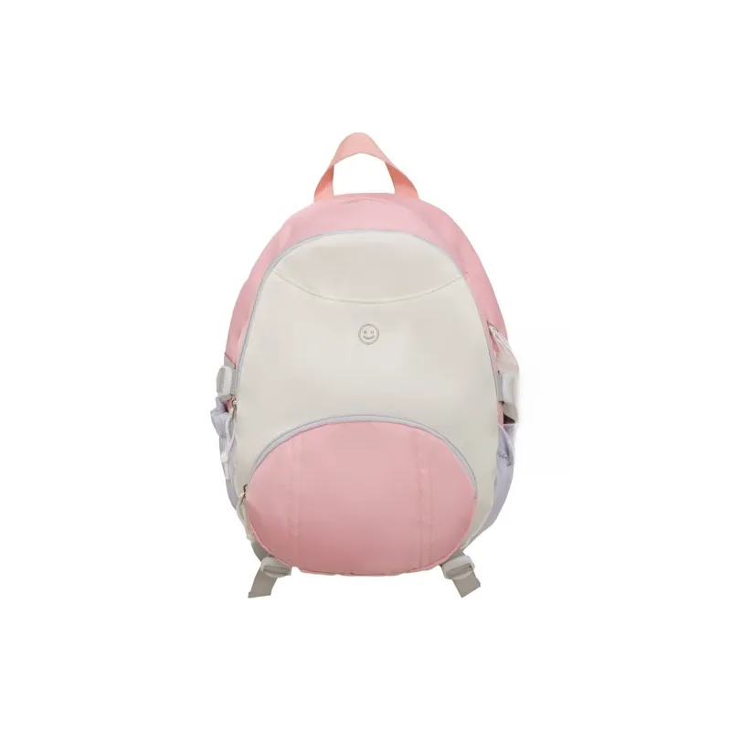 AIBAG Nylon Backpack Unisex Black/Pink/Light Blue-6