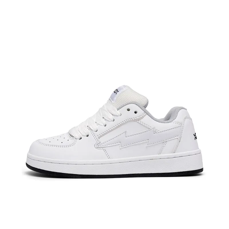 KATHRYN WILSON Height Increasing Abrasion Resistant Lightweight Slip Resistant Low Top Skateboard Shoes Unisex White-0