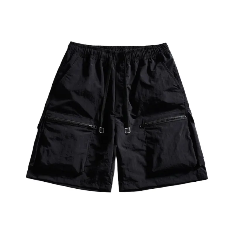 American Vintage Luxury Streetwear Large Pocket Versatile Casual Breathable Parachute Workwear 5 Button Shorts Unisex-0