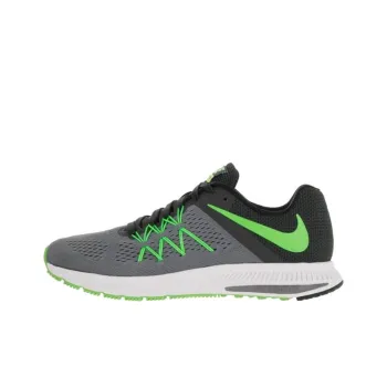Nike Zoom Winflo 3 Anti Slip Wear Resistant Low Top Running Shoes Men's Gray Green