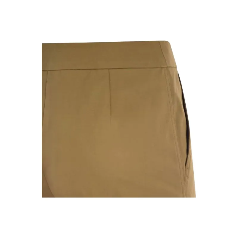 MaxMara Okra Pleat Detailed Cropped Trousers-4