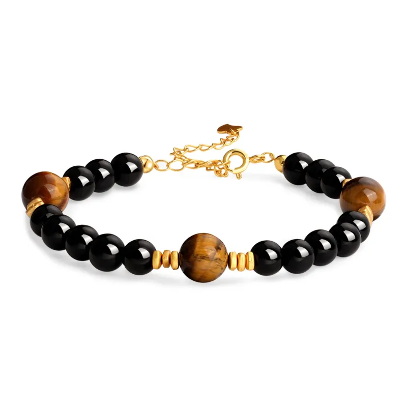 Lao Feng Xiang Natural Obsidian Bracelets Men's-0