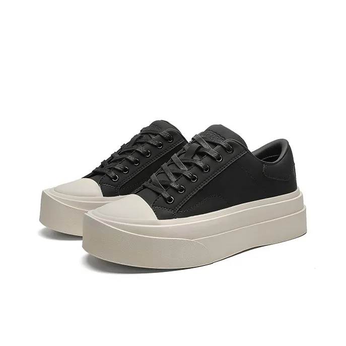 MOMGOG Low Top Skateboard Shoes Men's Black-1