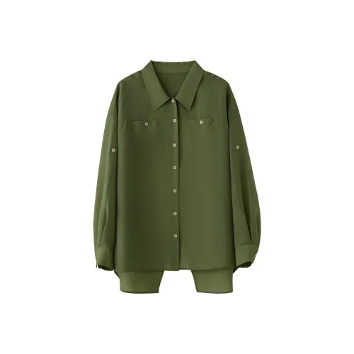 SNOWFORTE Shirts Women's Matcha