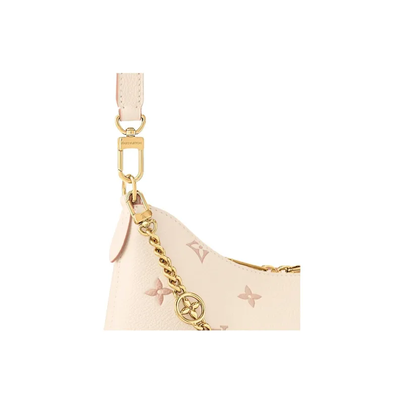 LOUIS VUITTON Boulogne Cow Leather Shoulder Bag Women's Beige-4