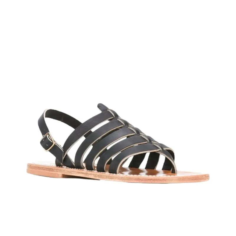 K Jacques St Tropez Roman Sandals Women's Black-2