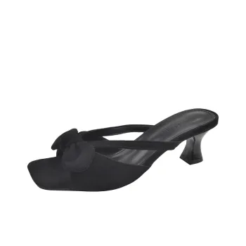 AJPAP Leather Patchwork Slide Slippers Women's