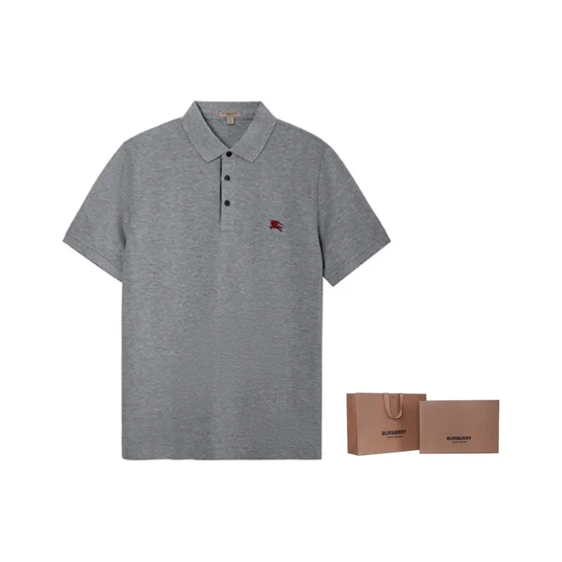 Burberry Polo Shirt Men's Light Gray-8