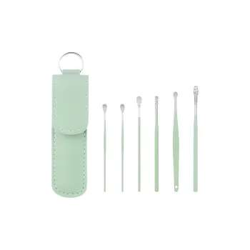 Love Of Wormwood Six Piece Set, Portable Stainless Steel Ear Digging Spoon Set Adult Ear Cleaning