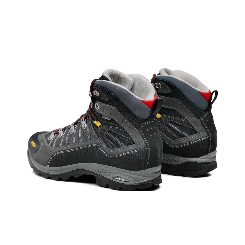 ASOLO Drifter Shock Absorbers With Slip Resistant Features High Top Hiking Shoes Men's Gray Black-3