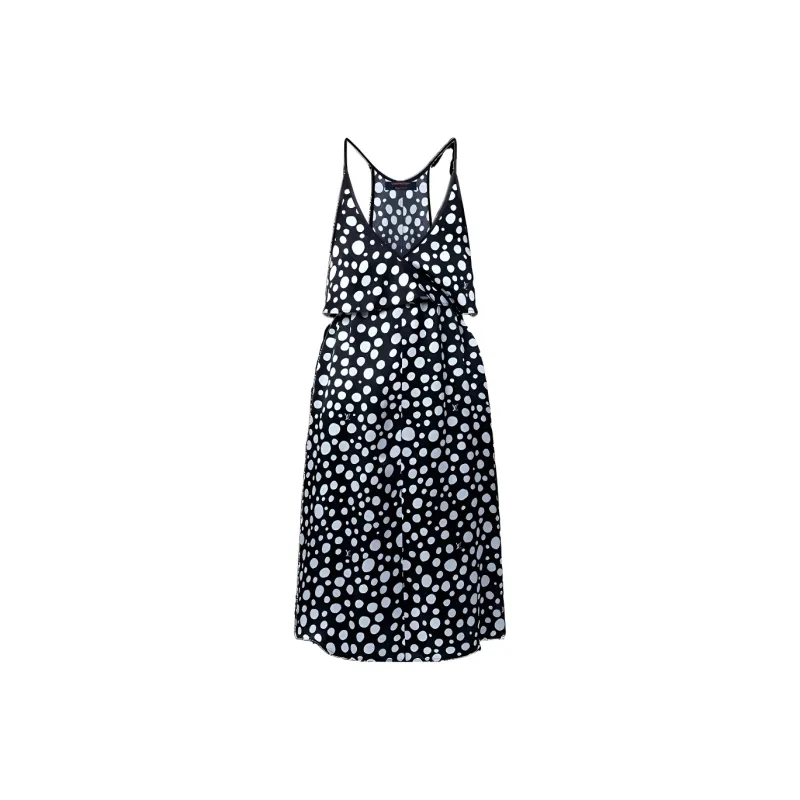 LOUIS VUITTON X Yayoi Kusama Infinity Dots Flounce Dress Black/White-0
