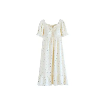 YUZHAOLIN Nightgown Women's Apricot