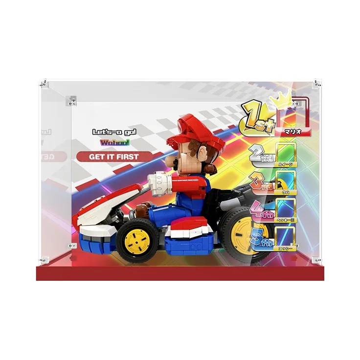 LIGHT YOUR BRICKS Compatibility Building Block 72037 Mario Go Kart Display Case Model Accessories-6