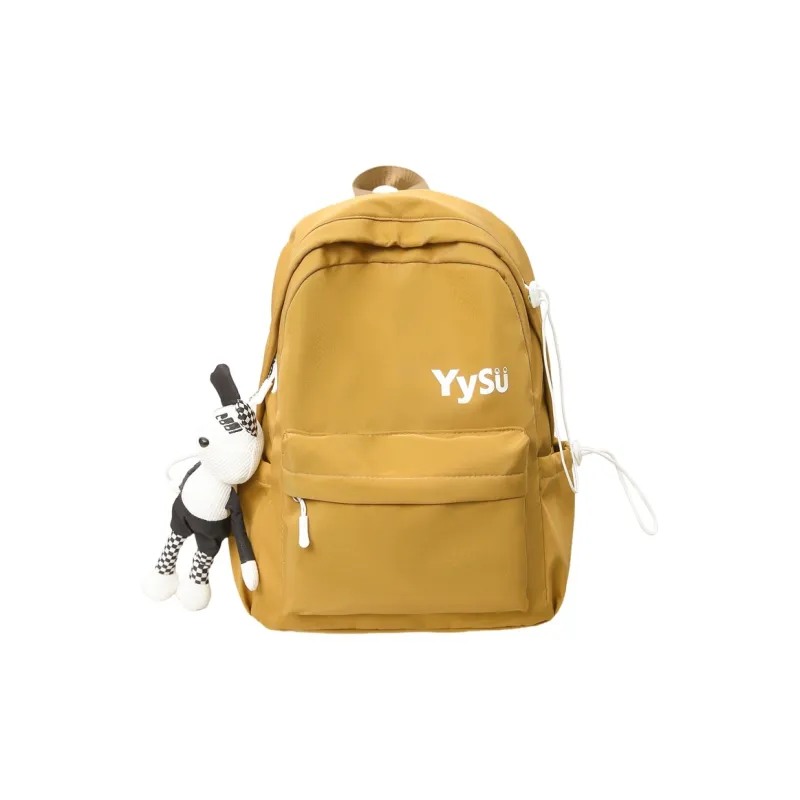 Yalu Nylon Backpack Unisex Black/White/Yellow/Red/Light Blue/Khaki-0