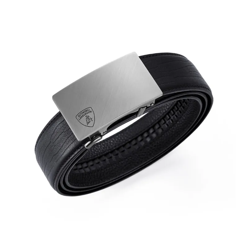 Automobili Lamborghini Cow Leather Belts Men's 3.4cm-3