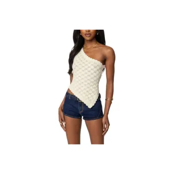 Edikted Codi Backless Asymmetric Knit Top Tank Top Women's