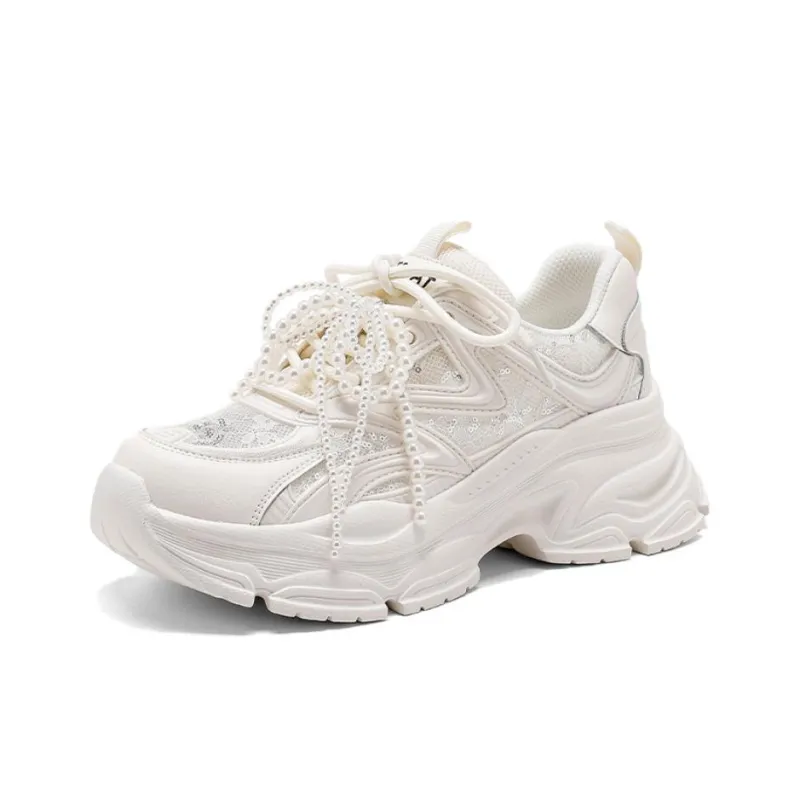 ST&SAT Breathable Height Increase Low Top Chunky Sneakers Women's-2