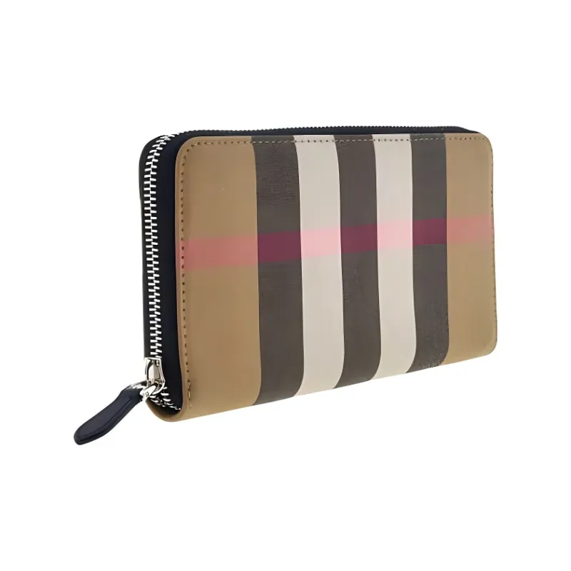 Burberry Cow Leather Wallet Women's Light Umber-1