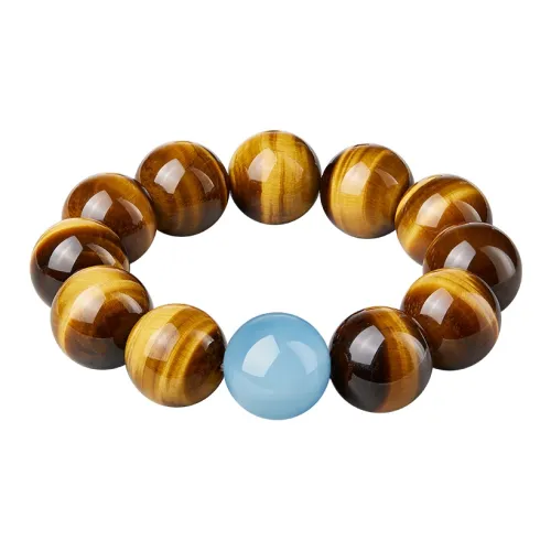 Moonstone Edge Natural Tiger's Eye Stone Bracelets Men's