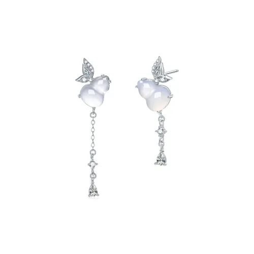 Diamond International Chalcedony Stud Earrings Women's