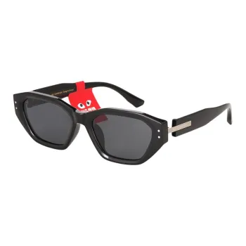 CDG Play Plate And Metal Irregular Shape Sunglasses Unisex Black