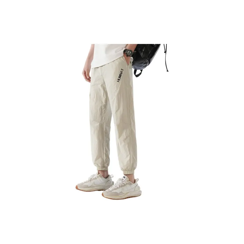 HUMNAT Summer Knitted Fabric Sports Casual Pants Unisex-0
