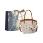 White & Brown+Pendant+Shopping Bag