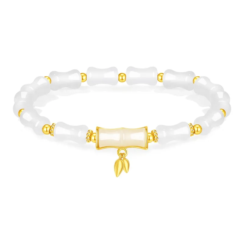 Lao Feng Xiang Natural Chalcedony Bracelets Unisex-0