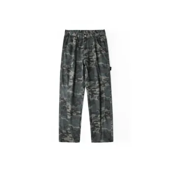 BRYAN JIMENEZ Jeans Unisex Camouflage
