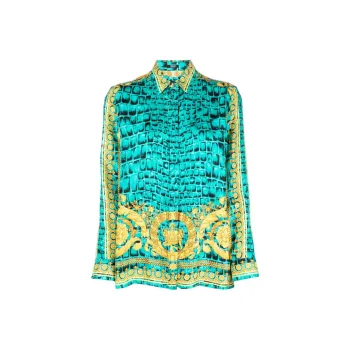 VERSACE Barocco-Printed Button-Up Shirt