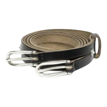 OUR LEGACY Leather, Metal Leather Belts Unisex Brown 2CM