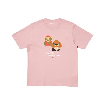 UNIQLO Super Mario Collaboration Edition T Shirts Men Pink