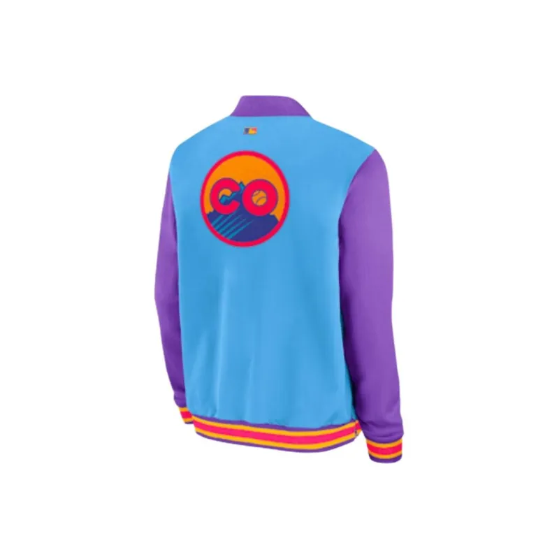 Nike Colorado Rockies Authentic Collection City Connect Men's Nike Mlb Full Zip Bomber Jacket-1