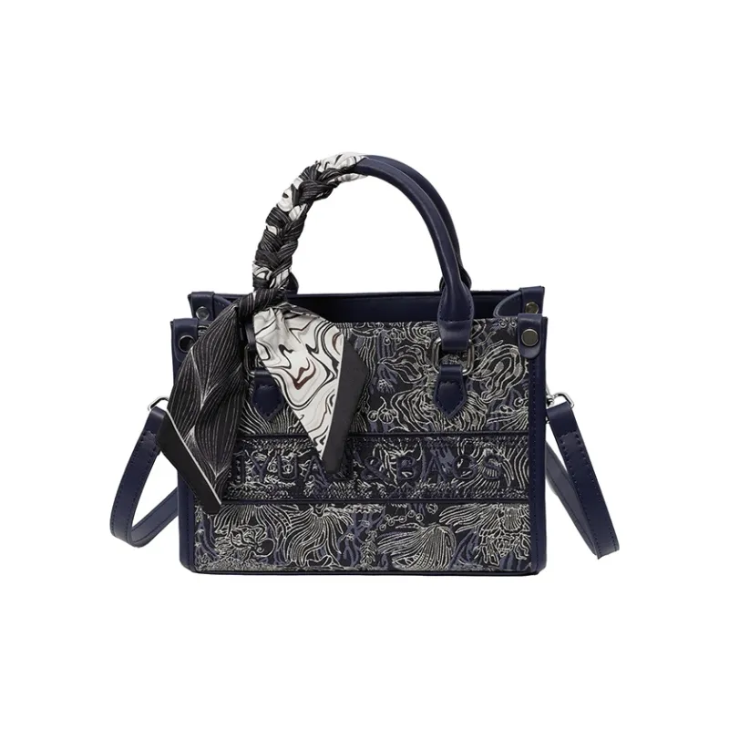 Yalu PU One Shoulder Handbag Women's Gray/Pink/Blue-4