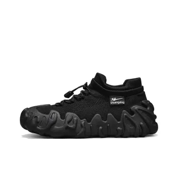 Binary Shoe Liner Cushioning, Lightweight, Breathable, Slip Resistant Low Top Chunky Sneakers Men's Black