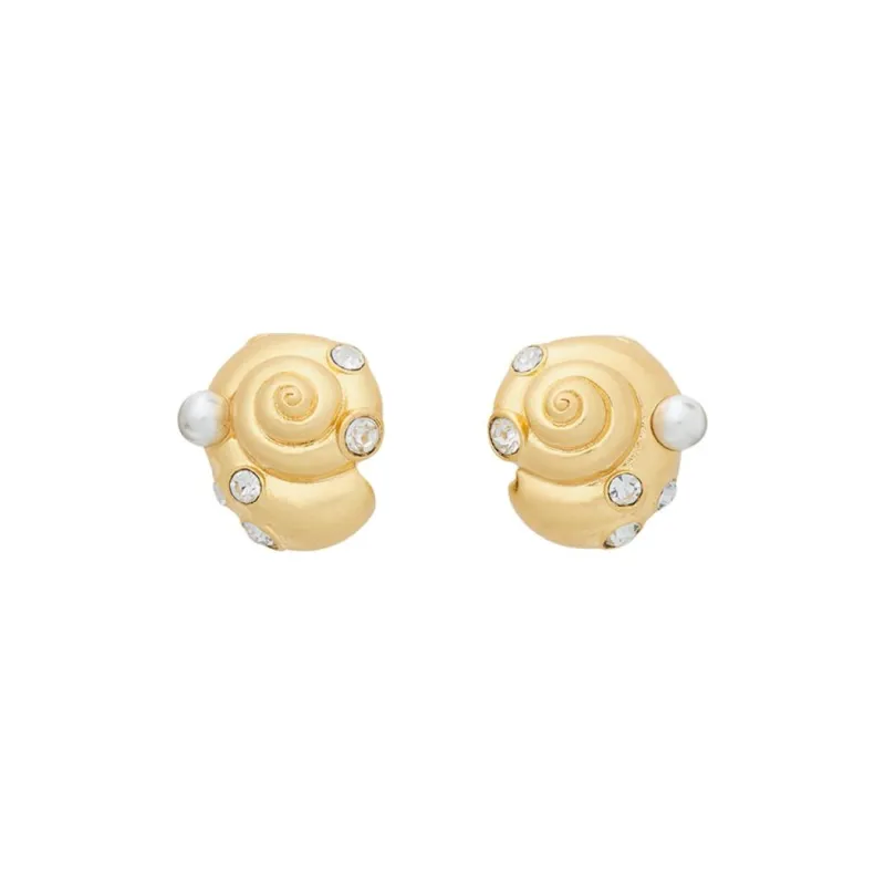 Kate Spade Copper Stud Earrings Unisex Gold-0