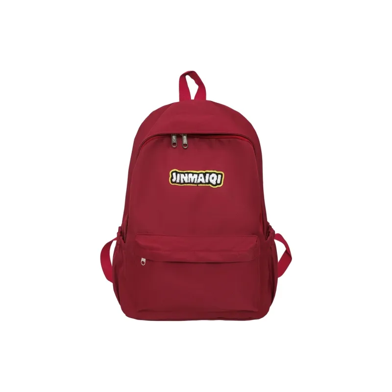 WICKBUEN Nylon Backpack Regular Unisex Green/White/Black/Red-18