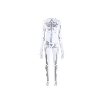 NATASHA ZINKO Skeleton print Playsuit