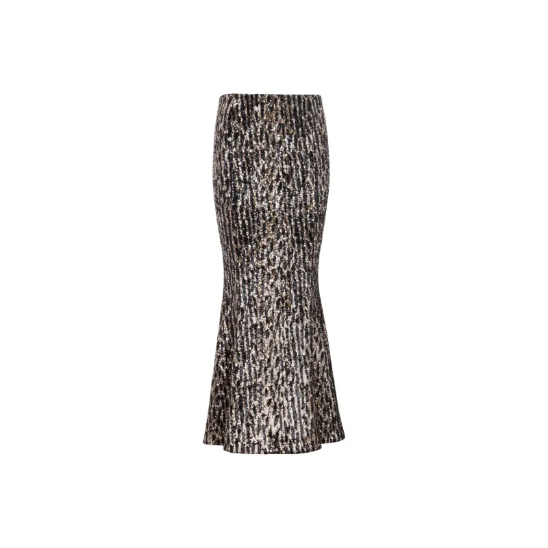 BALMAIN Sequin detail Gored Midi Skirt-1