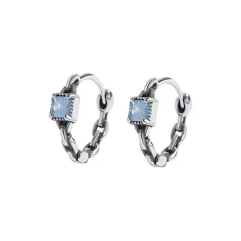 JKEM 925 Sterling Silver Earrings Unisex