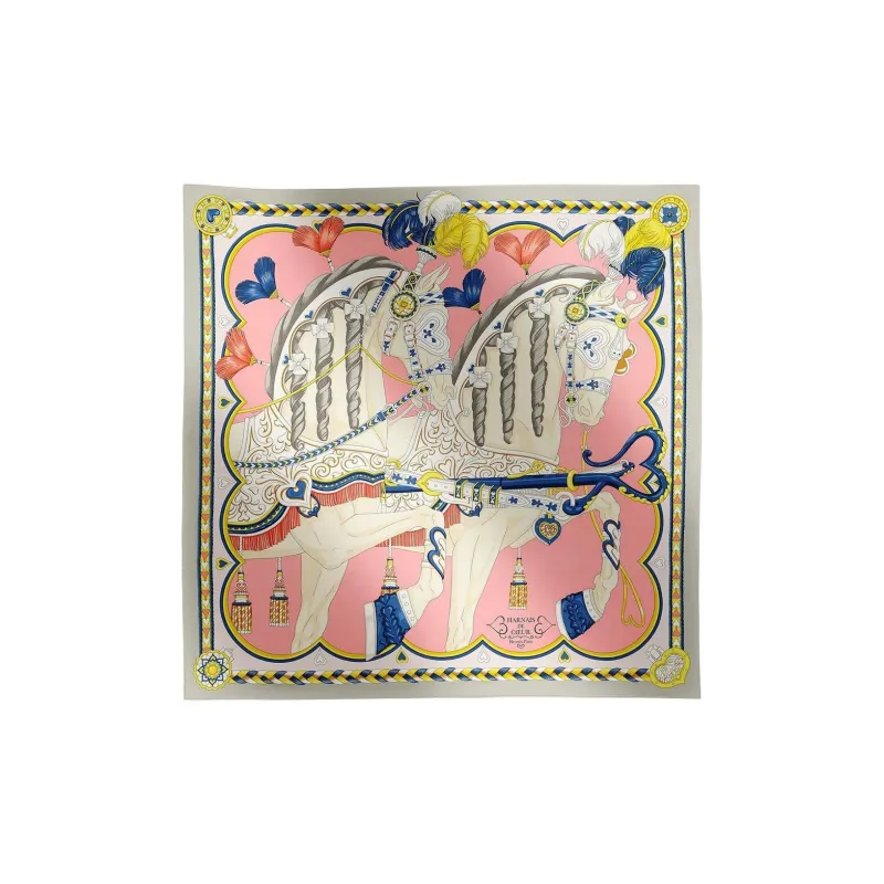 HERMES Silk Scarves Women's Pink-0