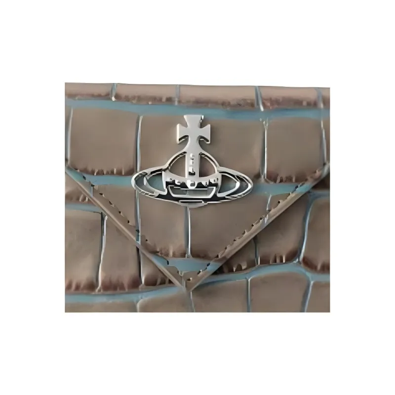 Vivienne Westwood Crocodile Embossed Leather Wallet Men's Copper-6
