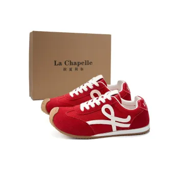 La Chapelle Abrasion Resistant Lightweight Slip Resistant Low Top Casual Shoes Women's Red