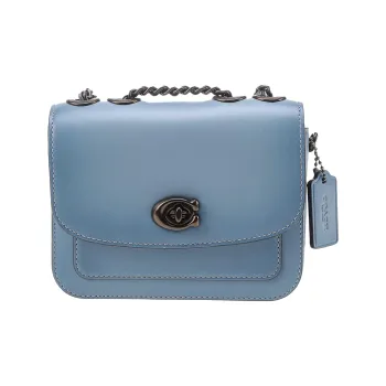 COACH Madison Leather Shoulder Bag Crossbody Bag Small Size Women's Haze Blue