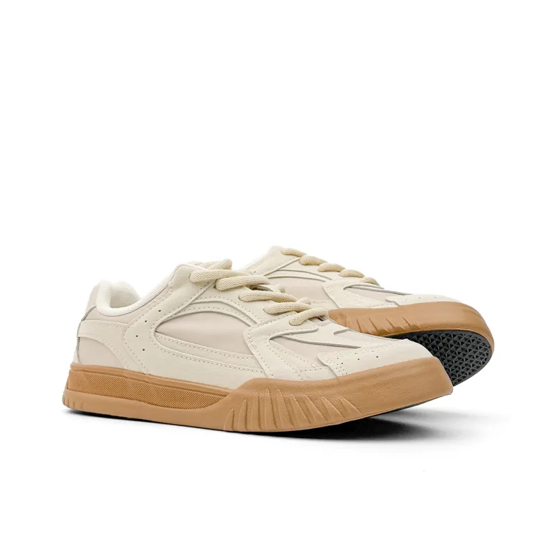 Mengsai Abrasion Resistant Slip Resistant Low Top Casual Shoes Men's Khaki-2