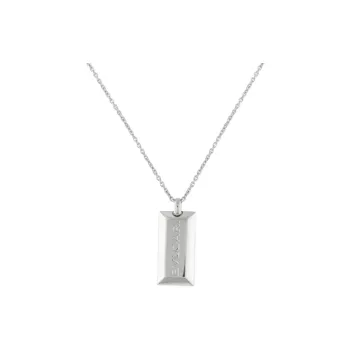 BVLGARI Ingot Bar 18K White Gold Necklace