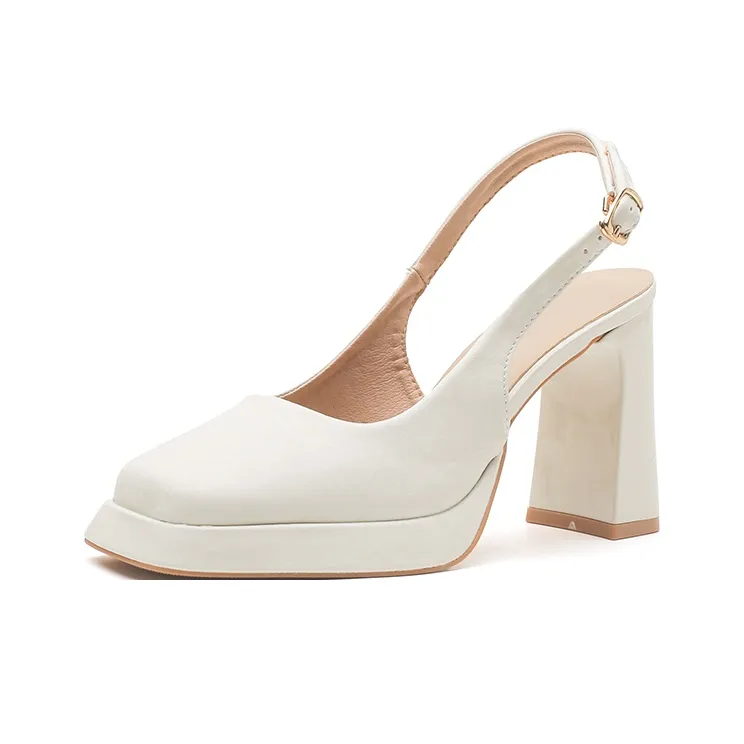Zubumei Chunky Heel High Heels 9cm Women's-6