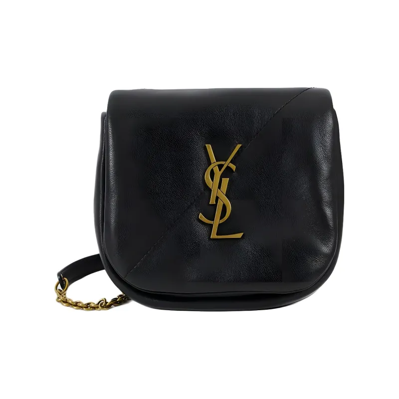 SAINT LAURENT Lambskin Crossbody Bag, Shoulder Bag Women's Black-1