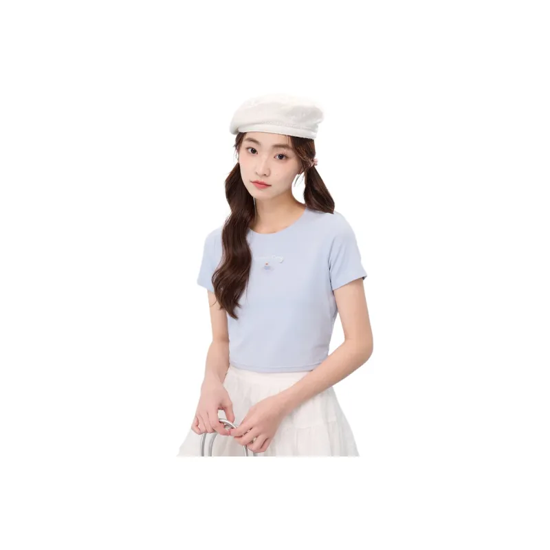 ZIHAN Set in Sleeve T Shirt Women's-5