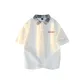 White/Blue Plaid (Red Logo)